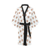 Bear Pattern Print Design BE02 Women's Short Kimono