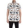 Sea Lion Pattern Print Design 02 Men's Short Sleeve Button Up Shirt