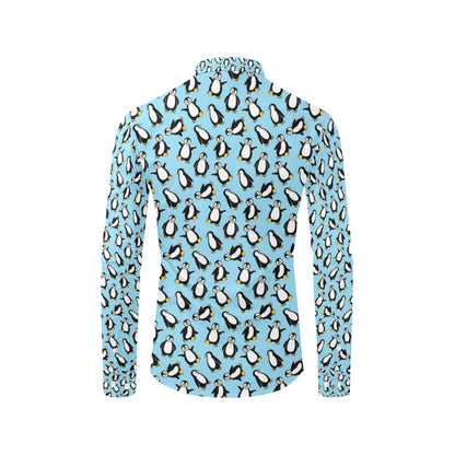 Penguin Happy Print Men's Long Sleeve Shirt
