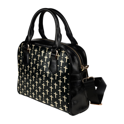 Cross Pattern Print Design 03 Shoulder Handbag