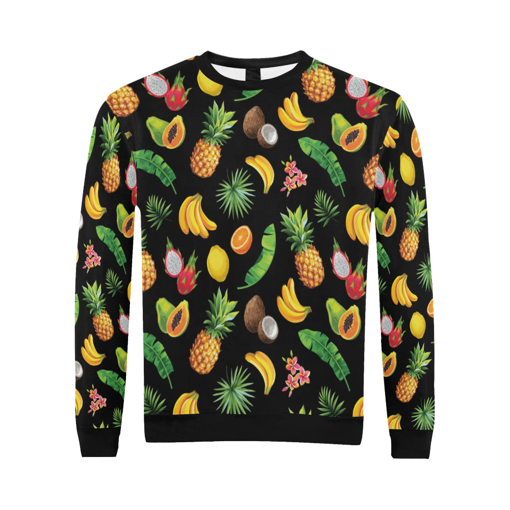 Tropical Fruits Pattern Print Design TF03 Men Long Sleeve Sweatshirt
