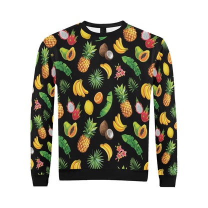 Tropical Fruits Pattern Print Design TF03 Men Long Sleeve Sweatshirt