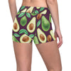 Avocado Pattern Print Design AC08 Yoga Shorts