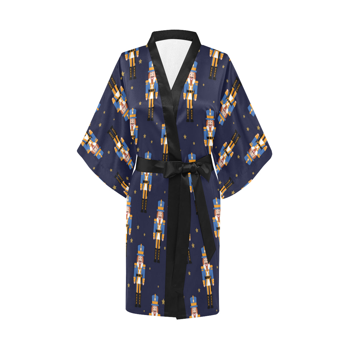 Nutcracker Pattern Print Design A04 Women's Short Kimono