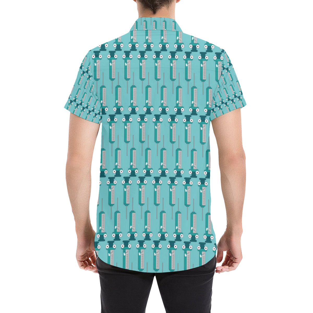 Phlebotomist Concept Design Men's Short Sleeve Button Up Shirt