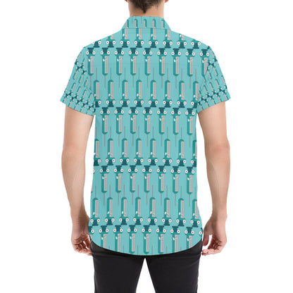 Phlebotomist Concept Design Men's Short Sleeve Button Up Shirt