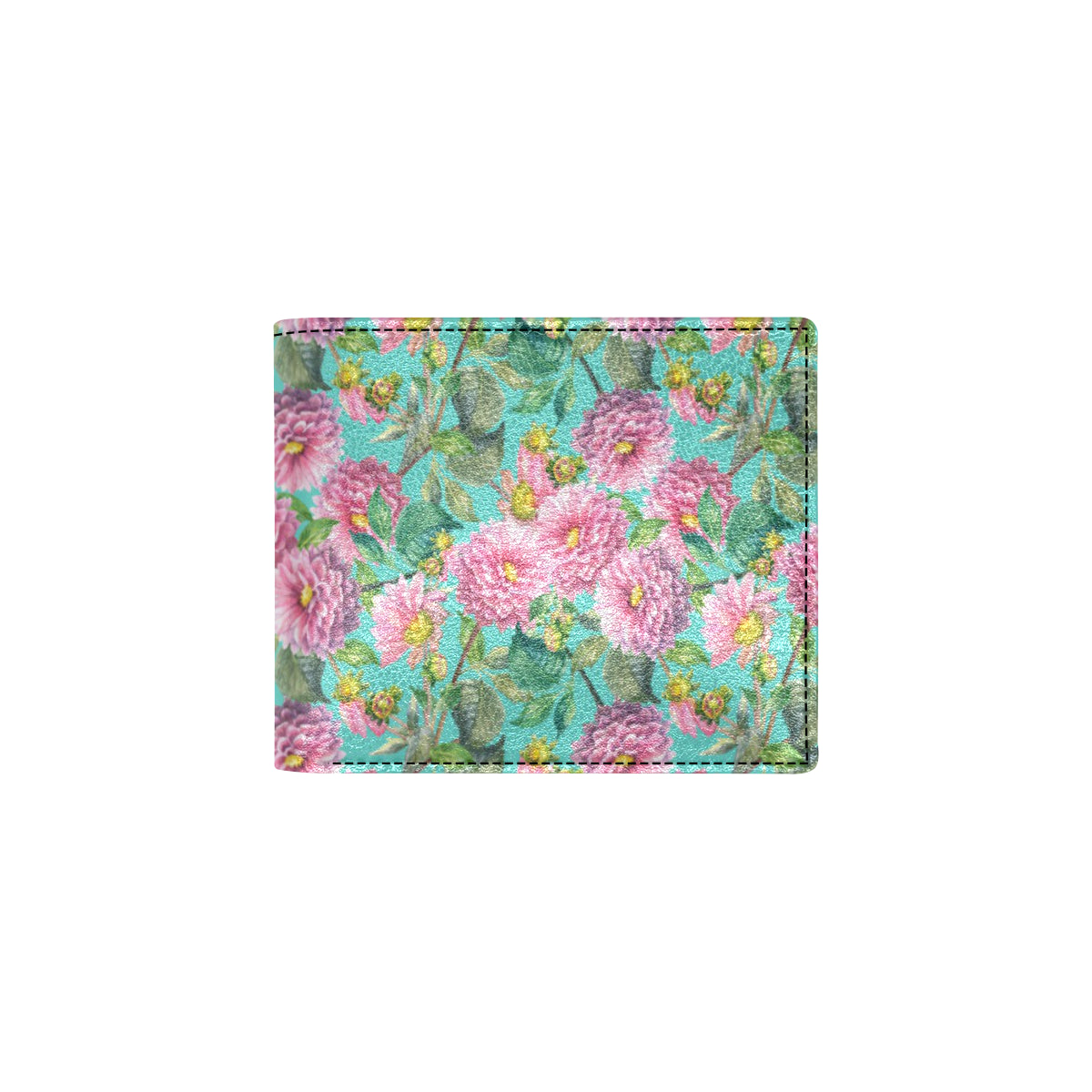 Dahlia Pattern Print Design DH07 Men's ID Card Wallet