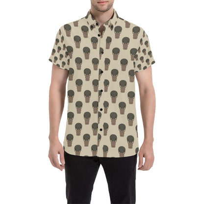 Platypus Pattern Print Design A03 Men's Short Sleeve Button Up Shirt