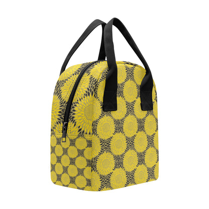 Sunflower Pattern Print Design SF06 Insulated Lunch Bag
