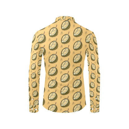 Durian Pattern Print Design DR02 Men's Long Sleeve Shirt