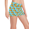 Taco Pattern Print Design TC03 Yoga Shorts