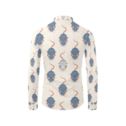Rat Pattern Print Design 03 Men's Long Sleeve Shirt