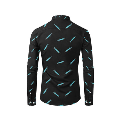 Phlebotomist Pattern Print Design A04 Men's Long Sleeve Shirt