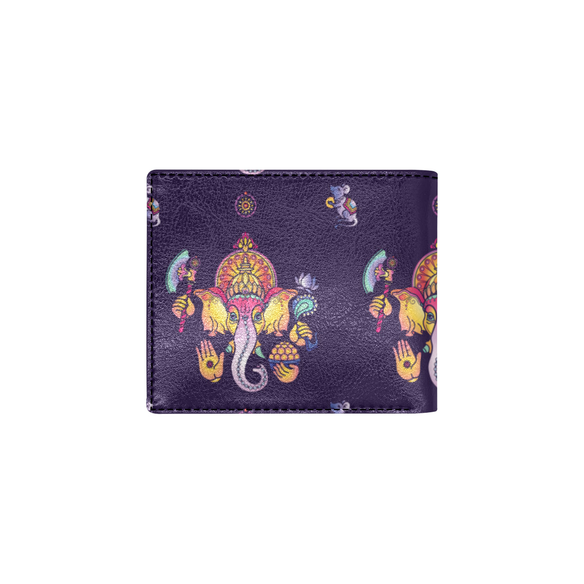 Ganesha Pattern Print Design 04 Men's ID Card Wallet
