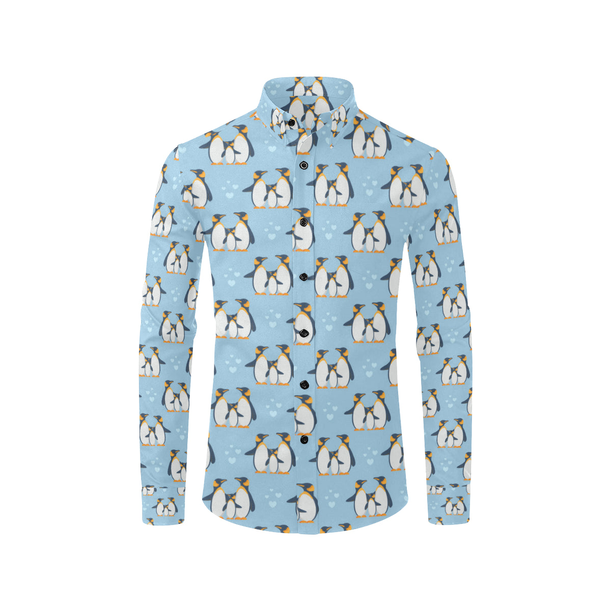 Penguin Pattern Print Design A04 Men's Long Sleeve Shirt
