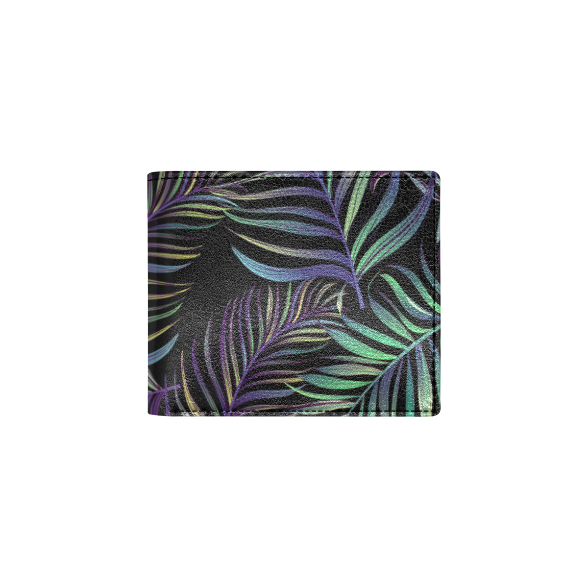Tropical Palm Leaves Pattern Brightness Men's ID Card Wallet