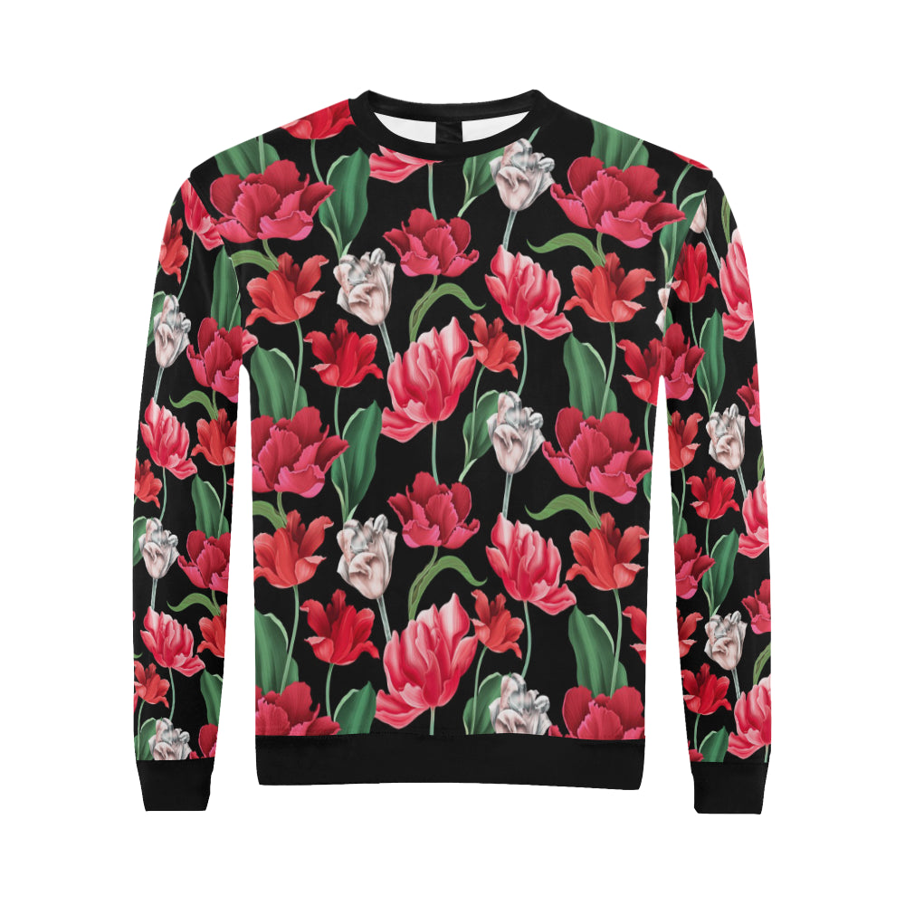 Tulip Pattern Print Design TP08 Men Long Sleeve Sweatshirt