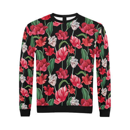 Tulip Pattern Print Design TP08 Men Long Sleeve Sweatshirt