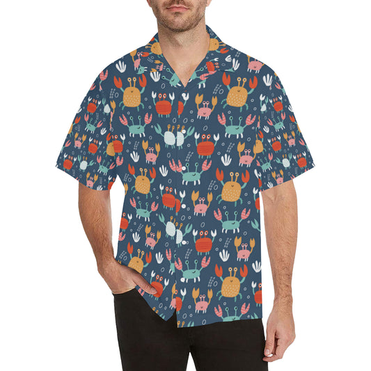 Crab Pattern Print Design 05 Men's Hawaiian Shirt