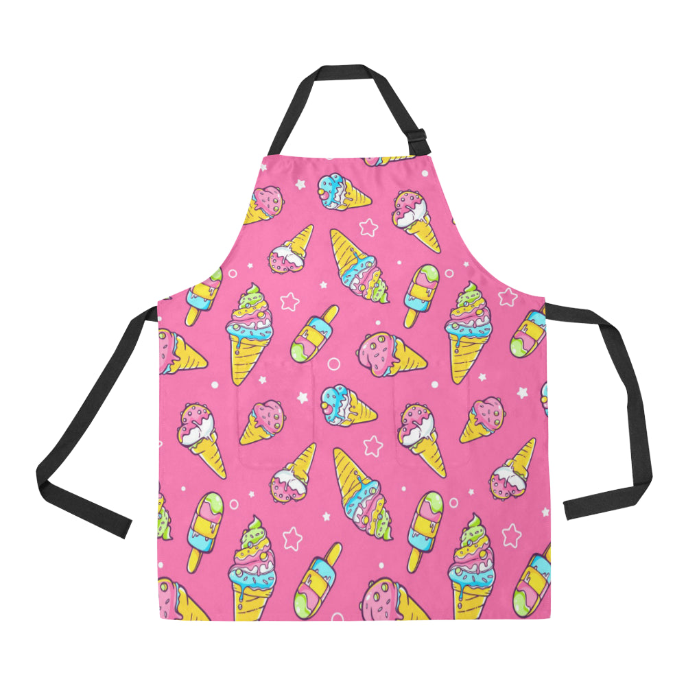 Ice Cream Pattern Print Design IC04 Apron with Pocket