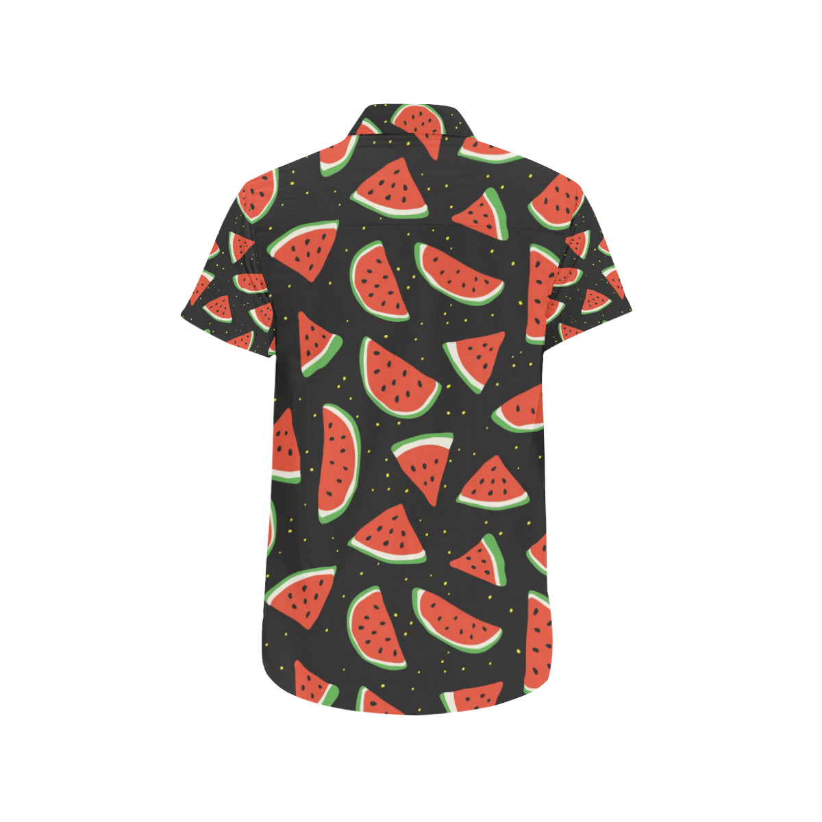 Watermelon Pattern Print Design WM09 Men's Short Sleeve Button Up Shirt
