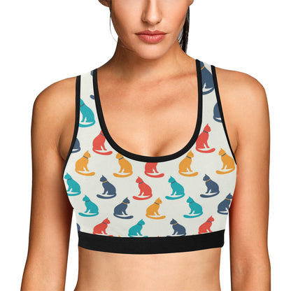 Cat Pattern Print Design 03 Sports Bra