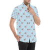 Cow Pattern Print Design 07 Men's Short Sleeve Button Up Shirt