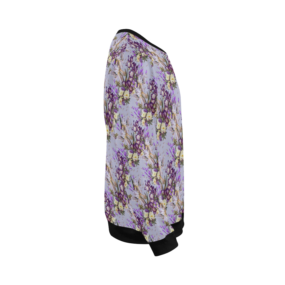 Iris Pattern Print Design IR07 Men Long Sleeve Sweatshirt