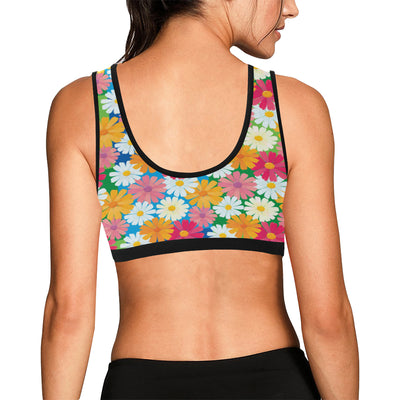 Daisy Pattern Print Design DS05 Sports Bra