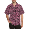 Cheetah Pink Pattern Print Design 01 Men's Hawaiian Shirt