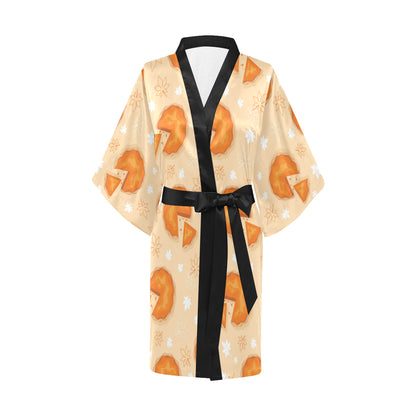 Pie Pattern Print Design A01 Women's Short Kimono
