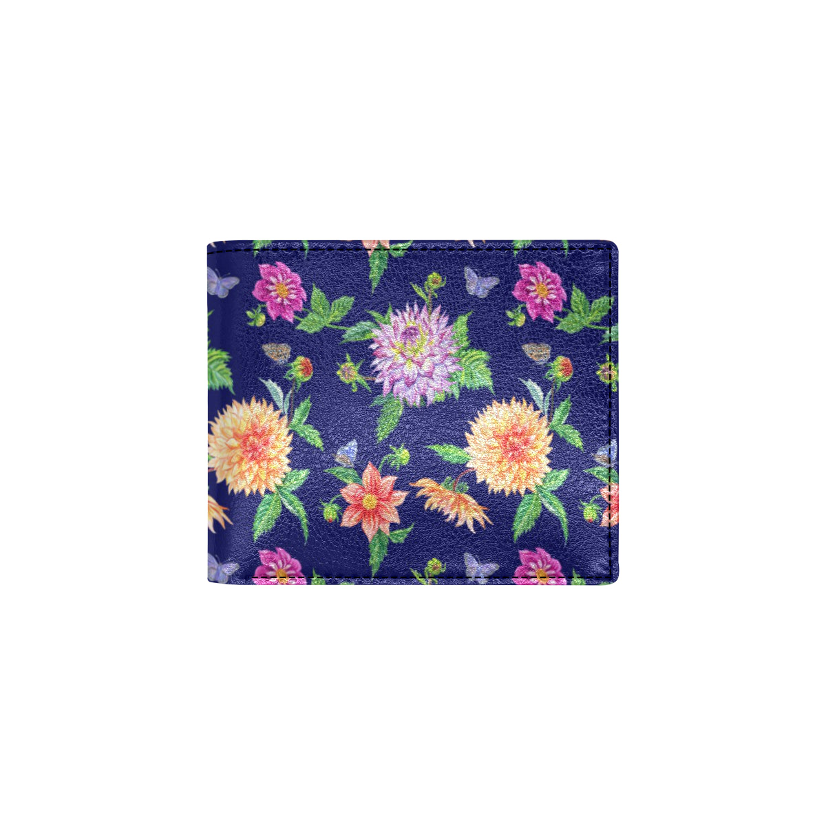 Dahlia Pattern Print Design DH010 Men's ID Card Wallet