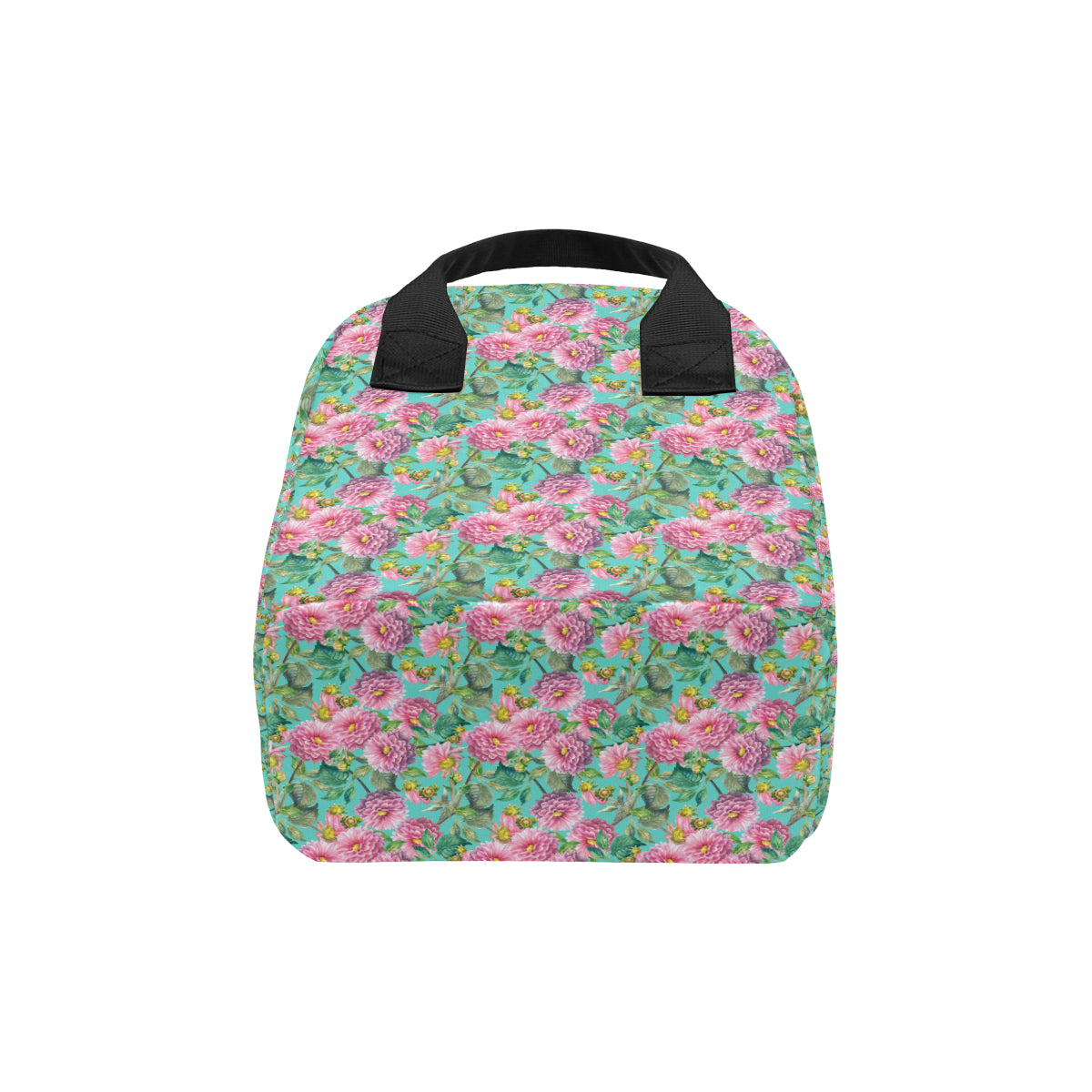 Dahlia Pattern Print Design DH07 Insulated Lunch Bag