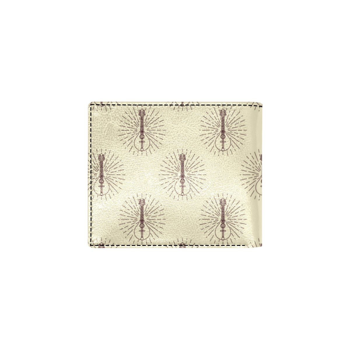 Mandolin Pattern Print Design 02 Men's ID Card Wallet