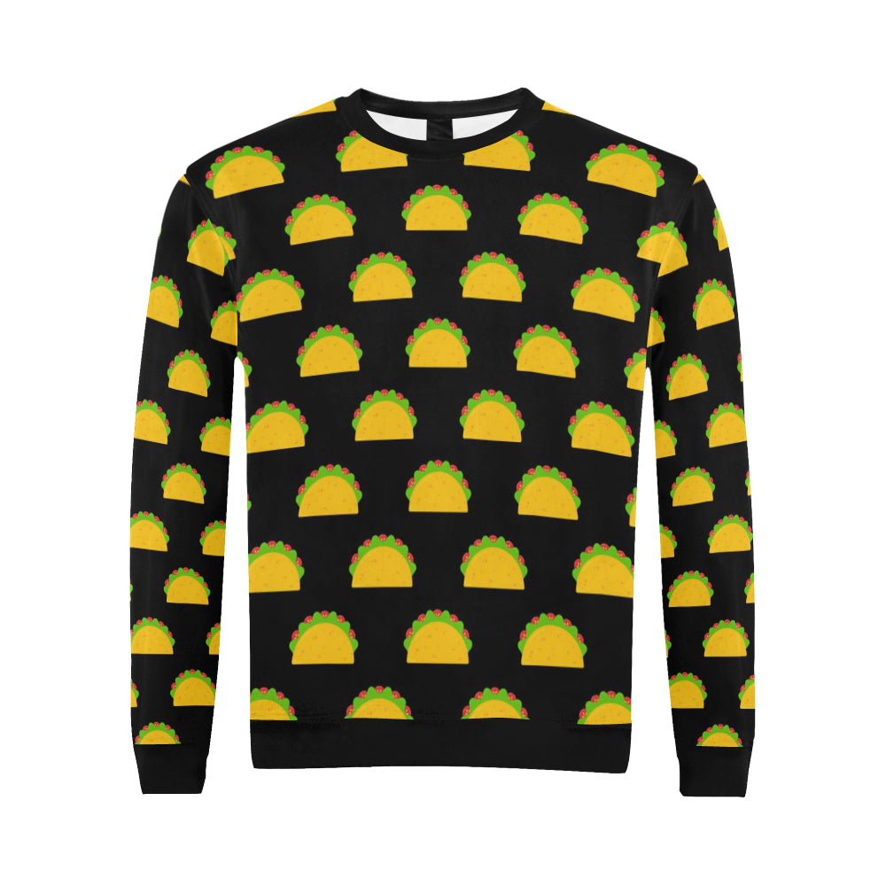 Taco Pattern Print Design TC06 Men Long Sleeve Sweatshirt