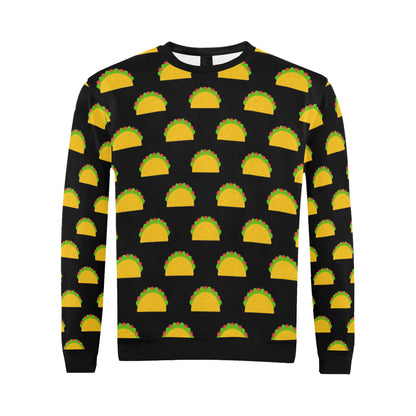 Taco Pattern Print Design TC06 Men Long Sleeve Sweatshirt
