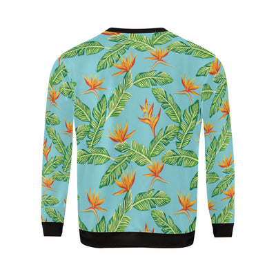 Bird Of Paradise Pattern Print Design BOP04 Men Long Sleeve Sweatshirt