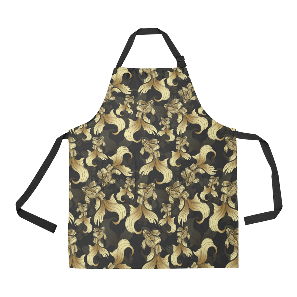 Goldfish Pattern Print Design 02 Apron with Pocket