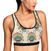 Indian Skull Pattern Sports Bra