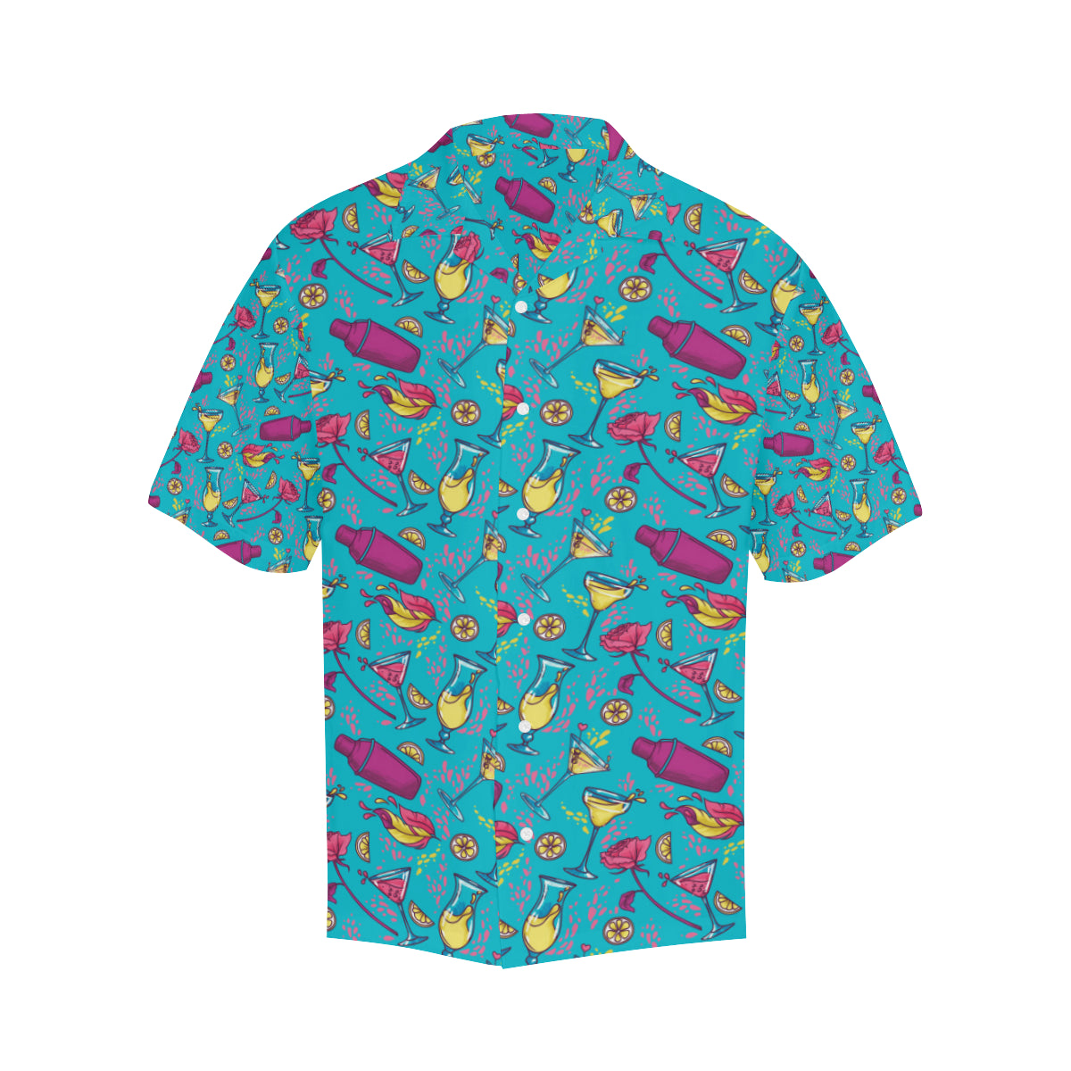 Cocktail Pattern Print Design 03 Men's Hawaiian Shirt