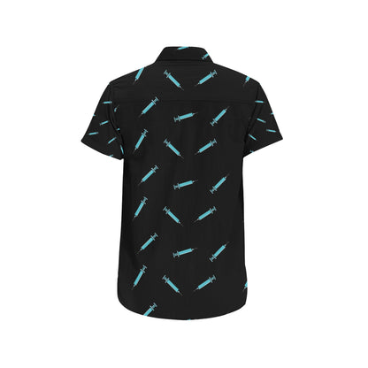 Phlebotomist Pattern Print Design A04 Men's Short Sleeve Button Up Shirt