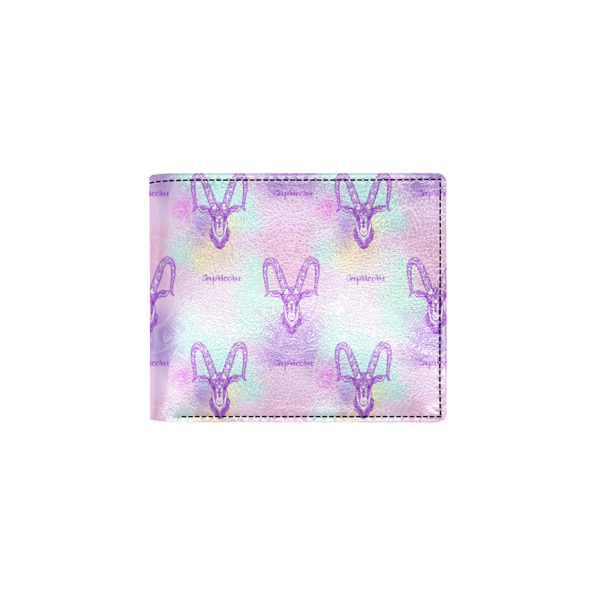 Capricorn Zodiac Pattern Print Design 02 Men's ID Card Wallet
