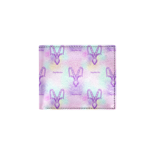 Capricorn Zodiac Pattern Print Design 02 Men's ID Card Wallet