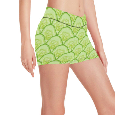 Cucumber Pattern Print Design CC04 Yoga Shorts