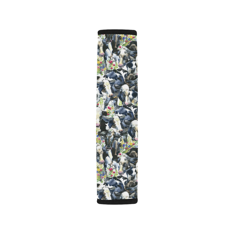 Cow Watercolor Print Pattern Car Seat Belt Cover