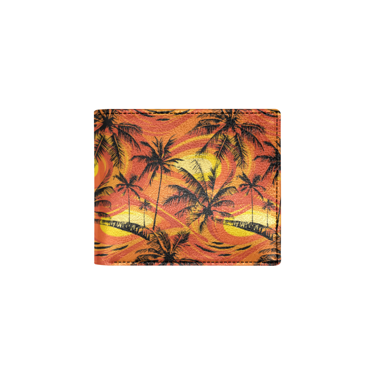 Palm Tree Pattern Print Design A02 Men's ID Card Wallet