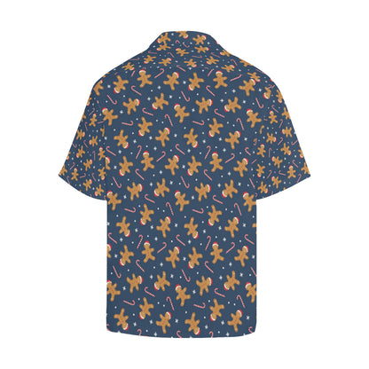 Gingerbread Pattern Print Design 01 Men's Hawaiian Shirt