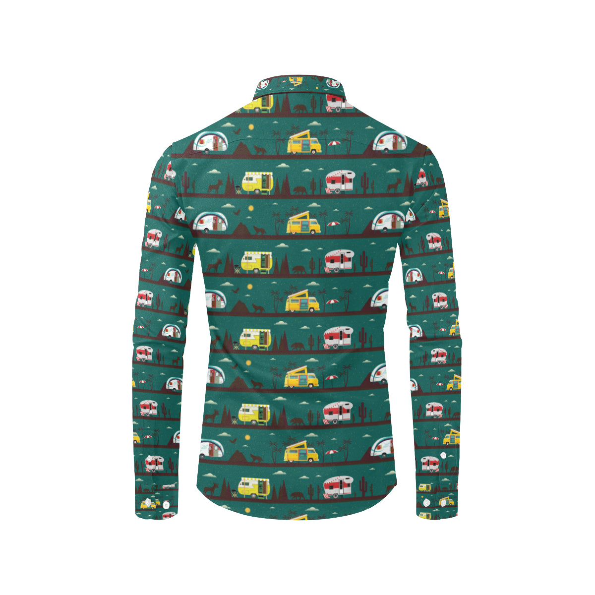 Camper Pattern Print Design 05 Men's Long Sleeve Shirt