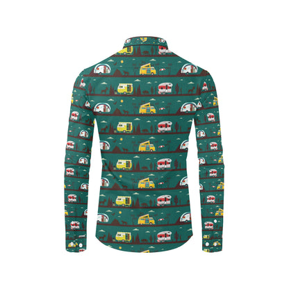 Camper Pattern Print Design 05 Men's Long Sleeve Shirt