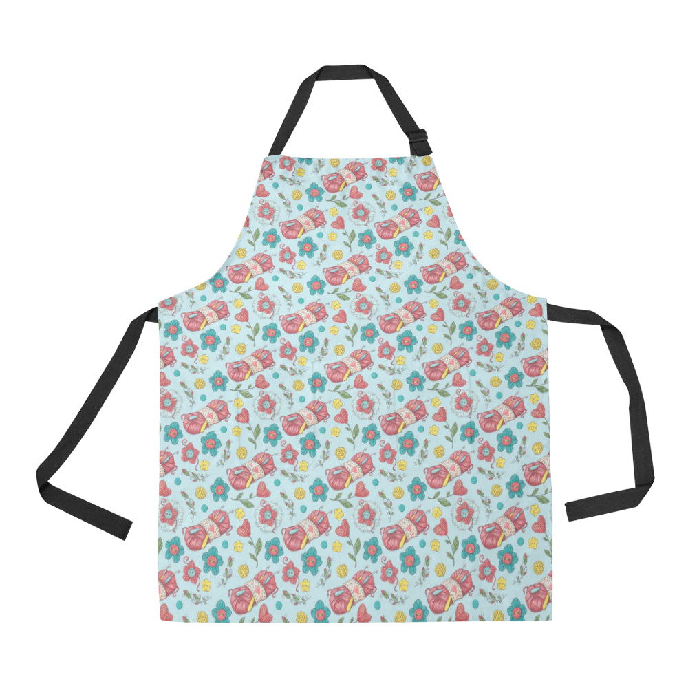 Crochet Pattern Print Design 01 Apron with Pocket